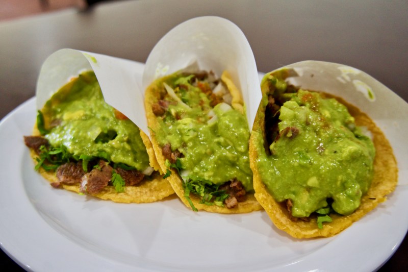 TJ-style tacos at Taquería El Poblano's new location in Anaheim.