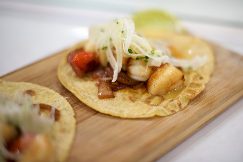 Holbox Scallop Taco w/ fennel, x'catic salsa, caramelized onions